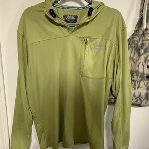 Cabela's Men's Olive Hooded Shirt Jacket
